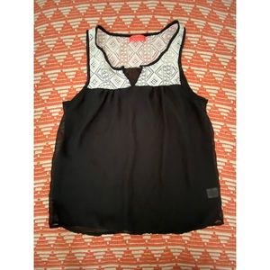 Black & White sheer tank top